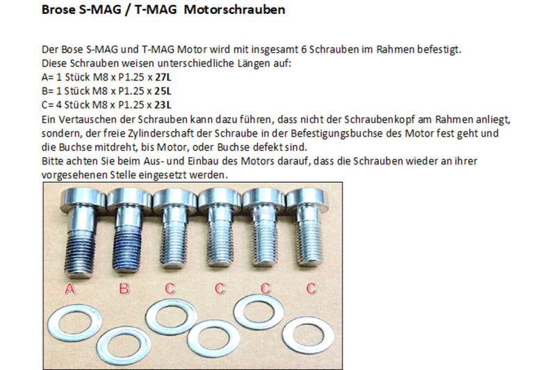 Trade Star Motorschrauben Brose S/T-MAG 6 St., ohne Scheiben